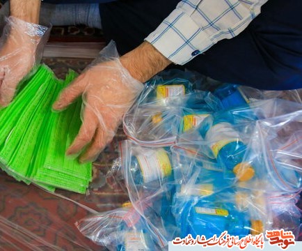 توزیع بسته های بهداشتی به جانبازان 70 درصد  شهرستان شیروان