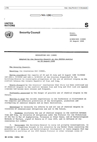 A confess which proves the chemical attacks of Iraq / document