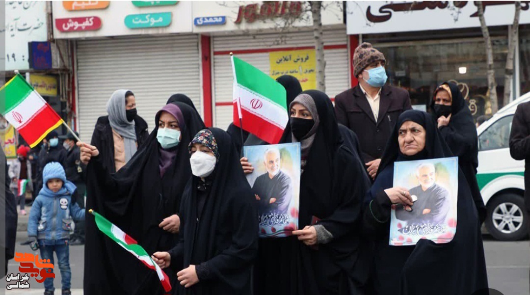 راهپیمایی  یوم الله 22بهمن در شهرستان بجنورد برگزار شد