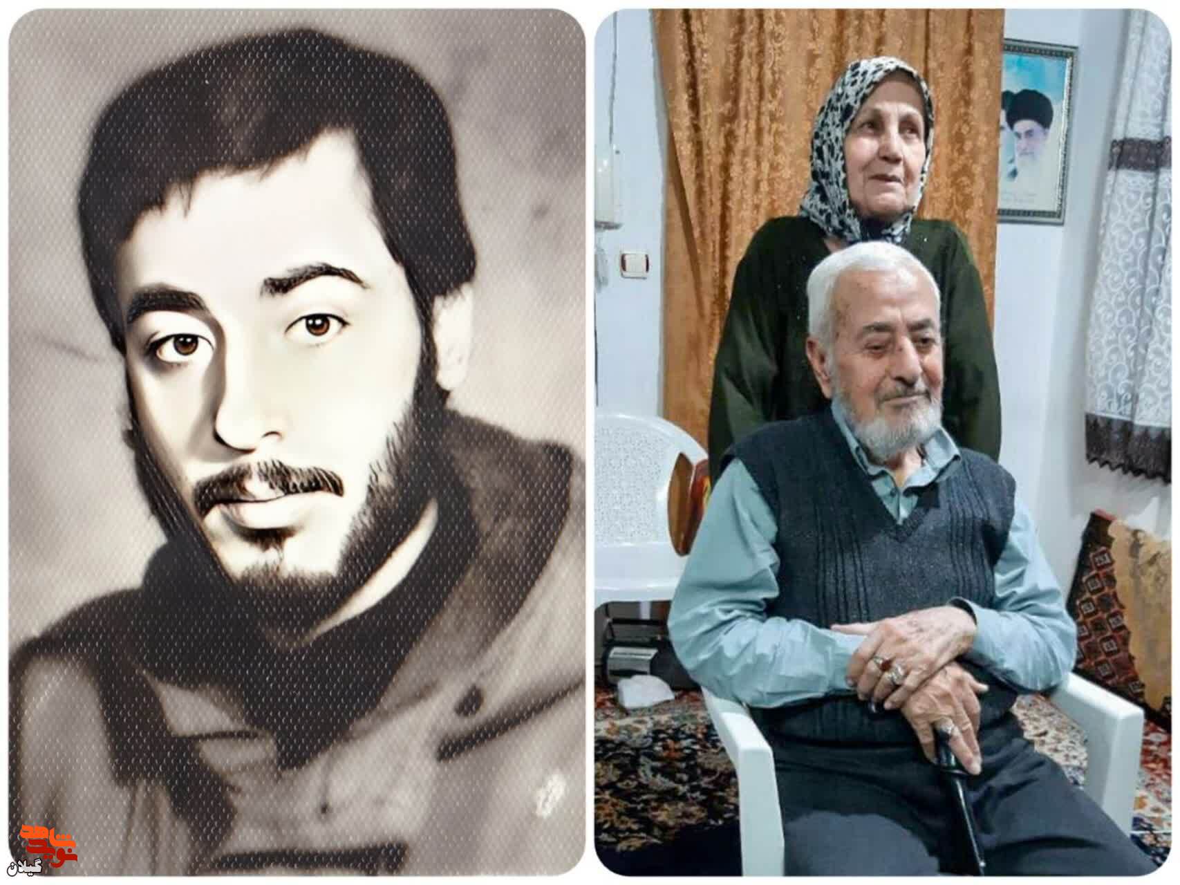 آسمانی شدن والدین شهید صفاکار در فاصله یک روز در لاهیجان