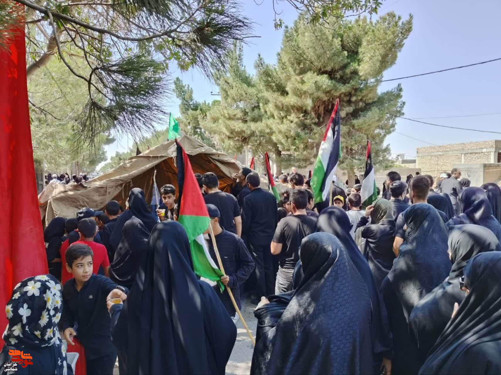 راهپیمایی جاماندگان اربعین در مرکز خراسان شمالی برگزار شد