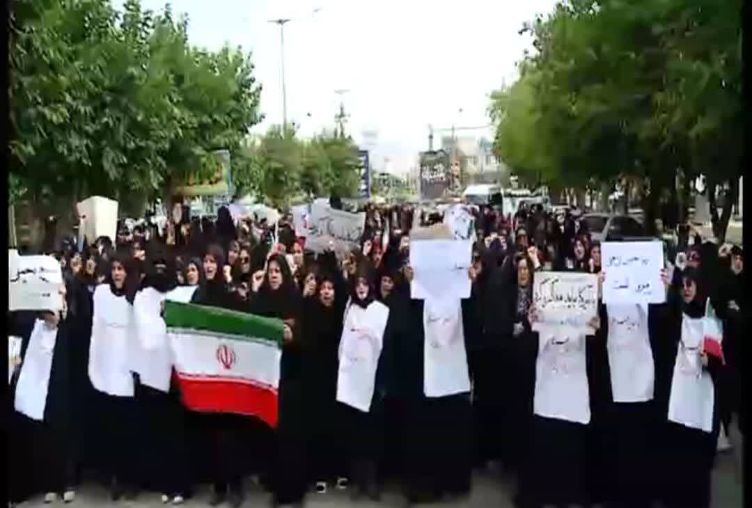 کلیپ/ خروش بانوان بجنوردی در اجتماع زینبیون