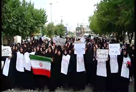 کلیپ/ خروش بانوان بجنوردی در اجتماع زینبیون