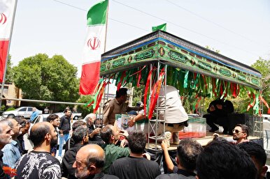 تشییع پیکر مطهر پاسدار شهید کیومرث کوثری مقدم در گلزار شهدای بهشت زهرای تهران/ بخش نخست