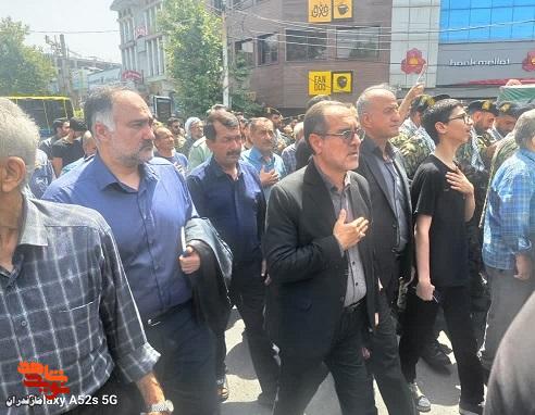 شرکت مدیرکل بنیاد شهید و امورایثارگران مازندران در مراسم تشییع پیکر مطهر شهید «محمد حیدری» در قائم شهر