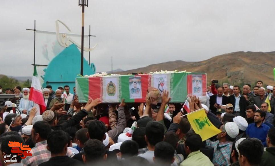 تصاویر/جلوه ماندگار از تشییع پیکر مطهر شهید مدافع وطن «حامد ربانی»