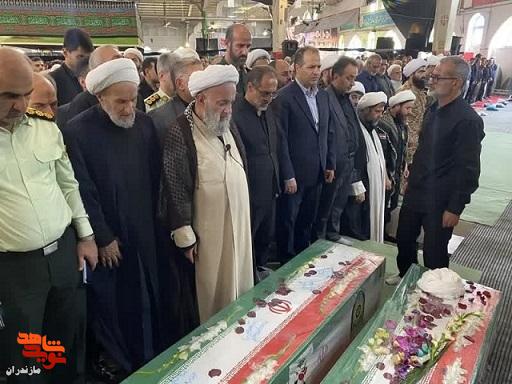 حضور مدیرکل بنیاد شهید مازندران در مراسم تشییع پیکر مطهر شهید حجت الاسلام «رمضانعلی مهرعلی تبار» و سرباز شهید «محمد عرفان رمضانی» در بابل