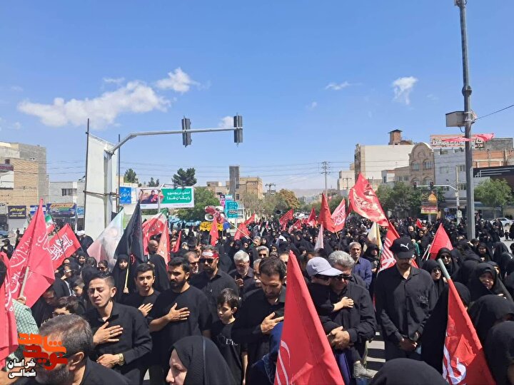 راهپیمایی جاماندگان اربعین حسینی در خراسان شمالی برگزار شد