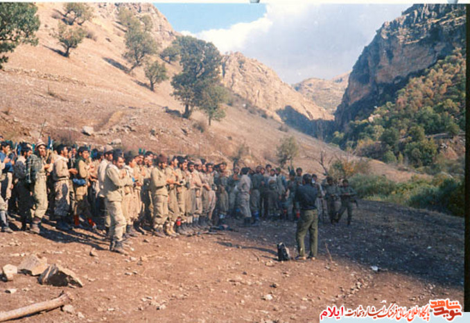 تصاویری از عزاداری رزمندگان در جبهه و جنگ استان ایلام
