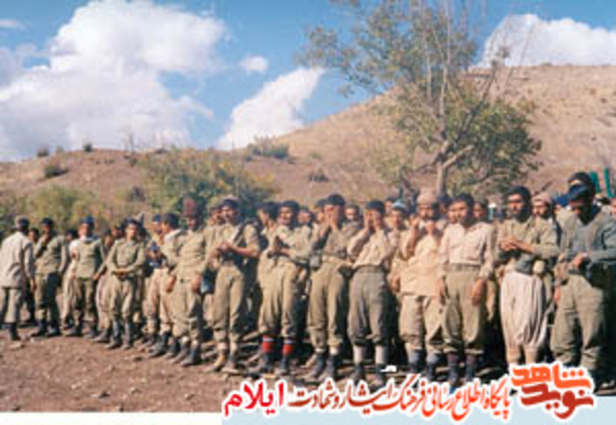 تصاویری از عزاداری رزمندگان در جبهه و جنگ استان ایلام