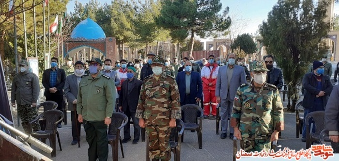 مراسم گلباران گلزار شهدای شهرستان شاهرود در سالروز شهادت سردار شهید حاج قاسم سلیمانی