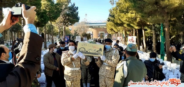 مراسم استقبال از شهید گمنام در شهرستان شاهرود