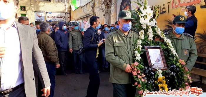 مراسم تشییع پیکر مطهر رزمنده دفاع مقدس، جانباز مدافع حرم و شهید جستجوگر محمود حاجیقاسمی -چهارم اسفند ۹۹ شهر بسطام