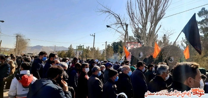 مراسم تشییع پیکر مطهر رزمنده دفاع مقدس، جانباز مدافع حرم و شهید جستجوگر محمود حاجی‌قاسمی -چهارم اسفند ۹۹ شهر بسطام 