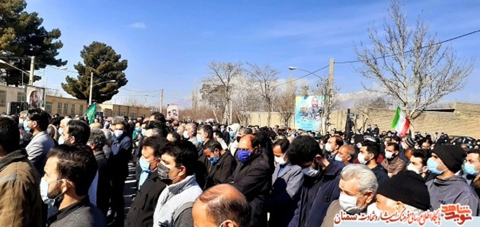مراسم تشییع پیکر مطهر رزمنده دفاع مقدس، جانباز مدافع حرم و شهید جستجوگر محمود حاجی‌قاسمی -چهارم اسفند ۹۹ شهر بسطام 
