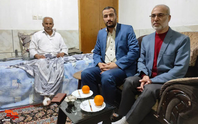 دیدار رئیس بنیاد شهید شهرستان شاهرود با جانباز گرانقدر ۴۰درصد جهانی- پانزدهم اسفندماه ۱۴۰۱ روستای شهیدستان میغان شهرستان شاهرود